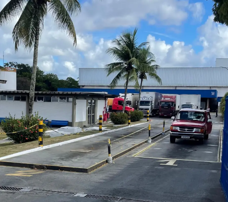 Balança rodoviária em operação