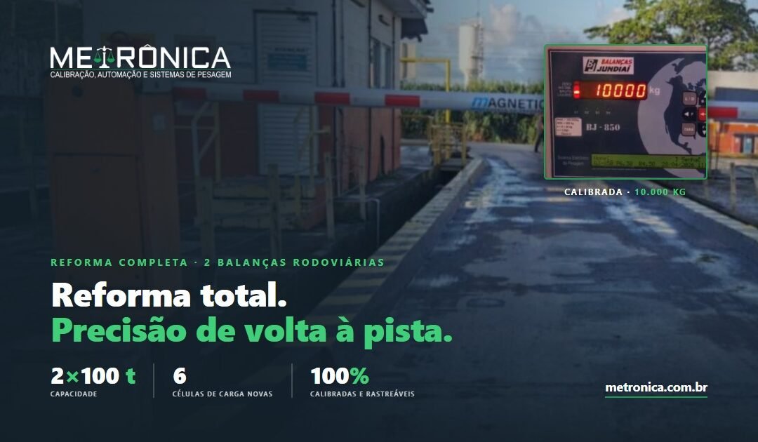 Reforma Estrutural em Balanças Rodoviárias: Março e Abril de 2026 (Mosaic Fertilizantes)